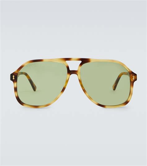 gucci aviator acetate sunglasses|gucci unisex aviator sunglasses.